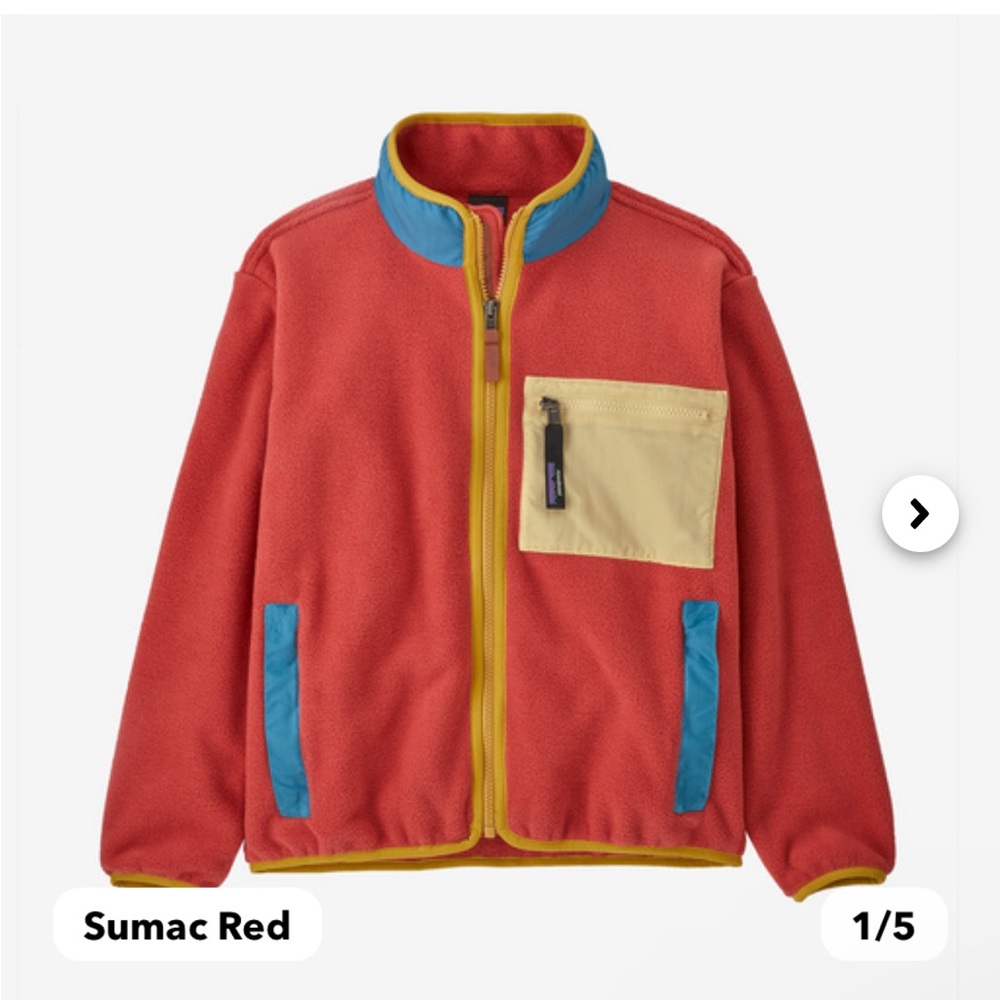 Patagonia Kids Synchilla Jacket | Sumac Red | XXL | NWT